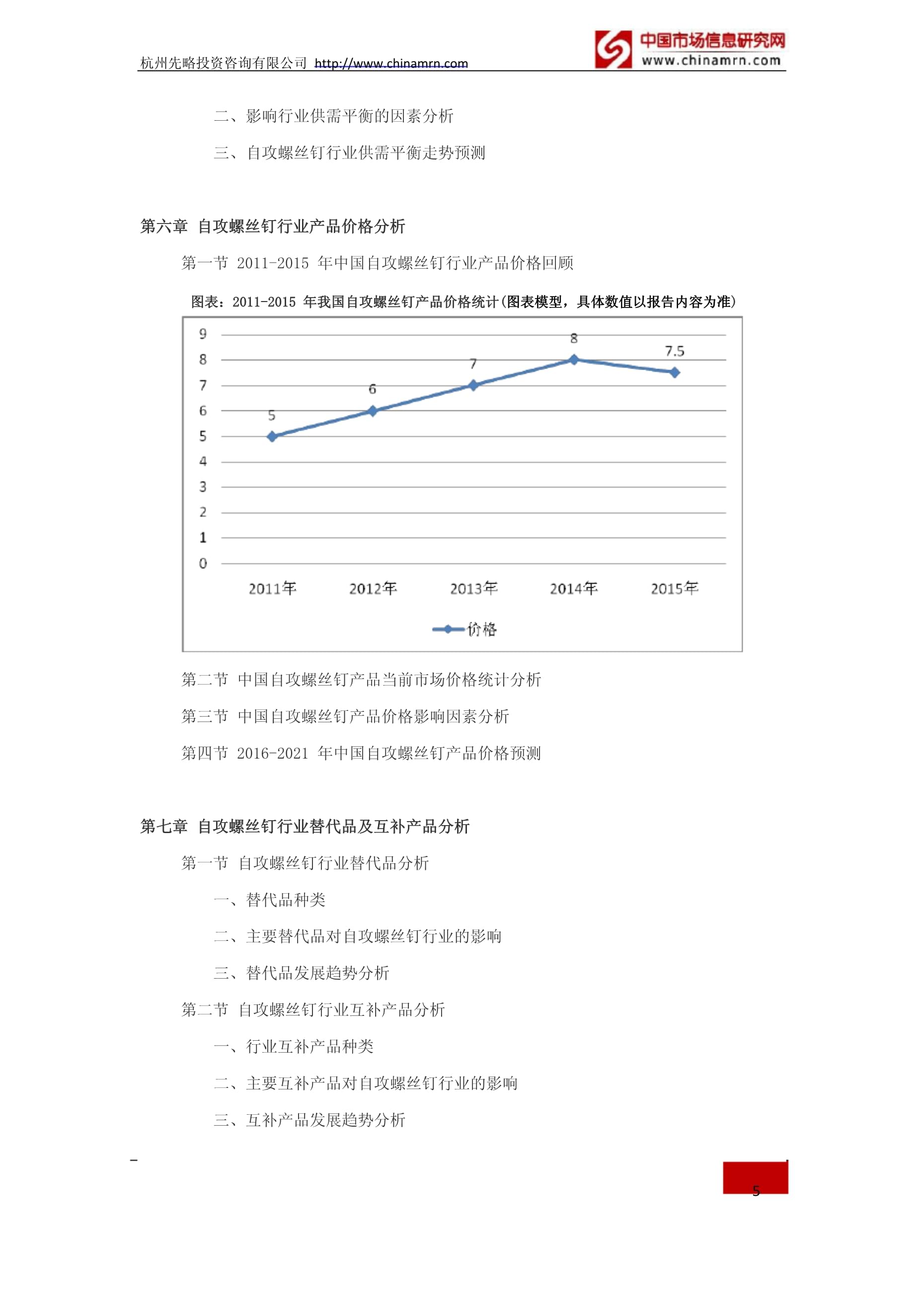 2016-2021年自攻螺丝钉行业深度调查及发展前景研究报告——专注于市场信息咨询与调查